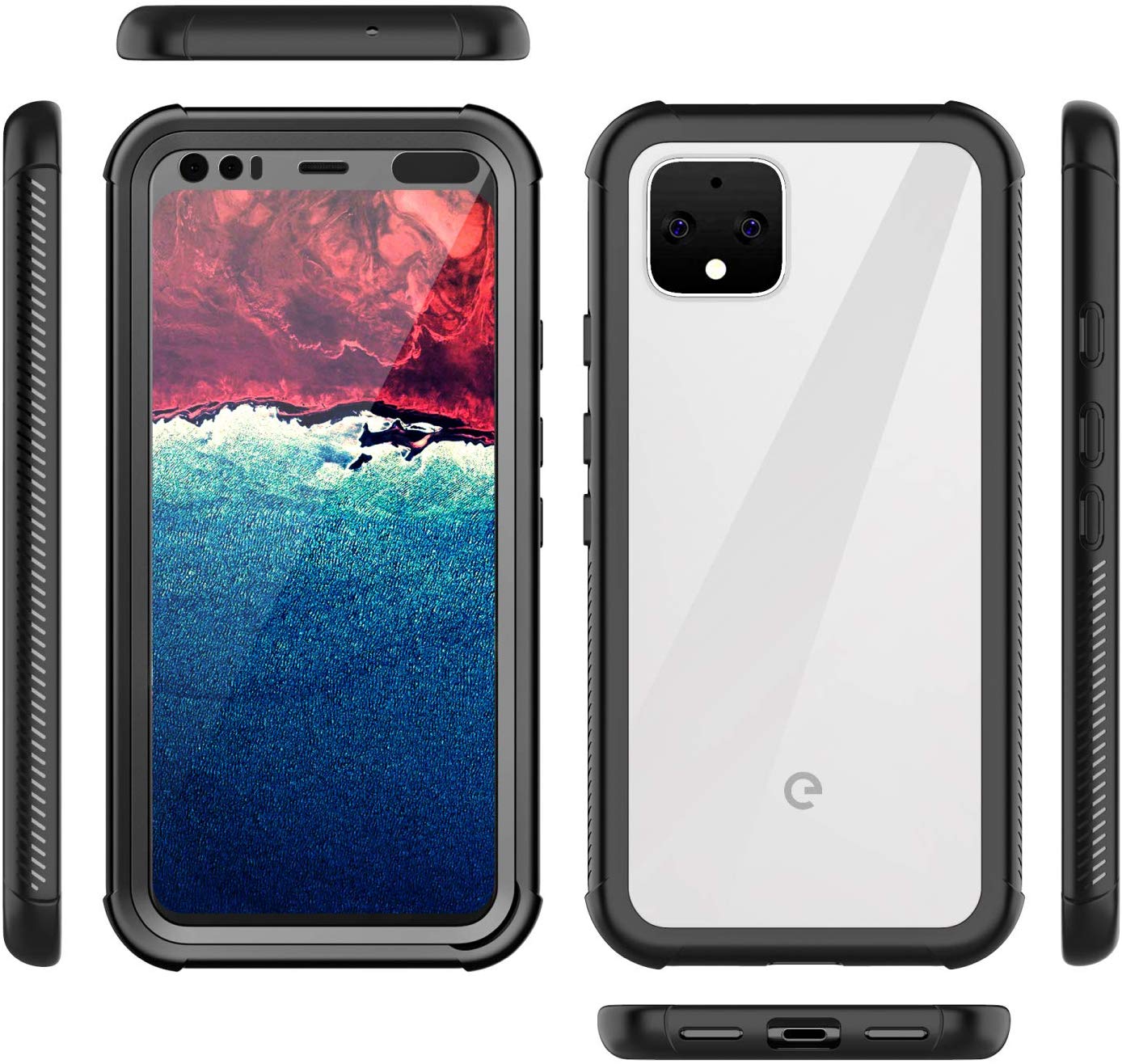 Oaktree Google Pixel 4 Full Body Rugged Clear Case with Built-in Screen Protector - OAKTREE CASE