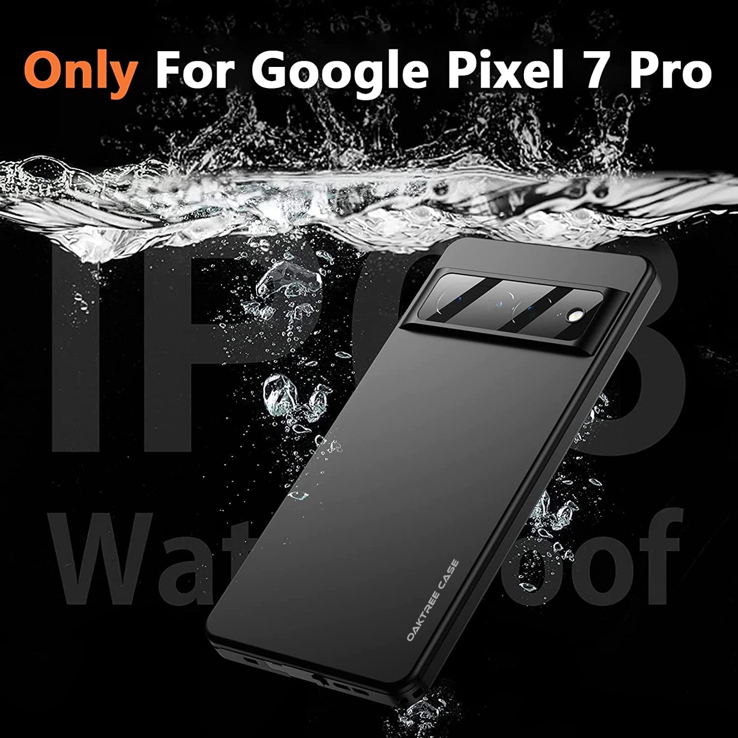 OAKTREE Google Pixel 7 Pro 6.7" Shockproof Waterproof Full-Body Rugged Case - Black - OAKTREE CASE