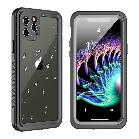 OakTree iPhone 11 Pro Max Shockproof Waterproof Full-Body Rugged Case - Black/Clear - OAKTREE CASE