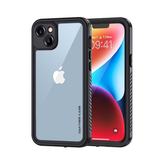 OAKTREE iPhone 14 Plus 6.7" Shockproof Waterproof Full-Body Rugged Case - Black/Clear - OAKTREE CASE