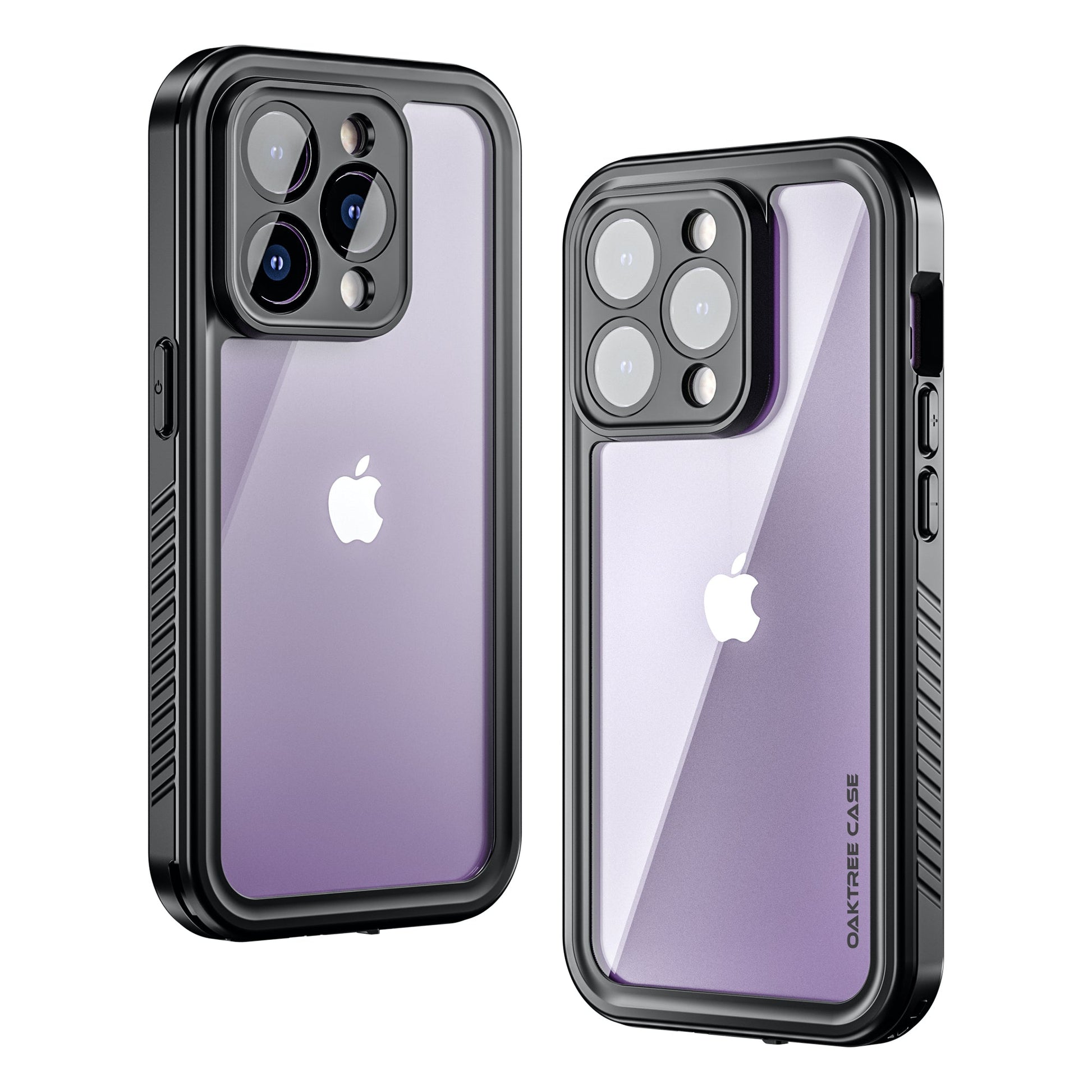 OAKTREE iPhone 14 Pro 6.1" Shockproof Waterproof Full-Body Rugged Case - Black / Clear - OAKTREE CASE