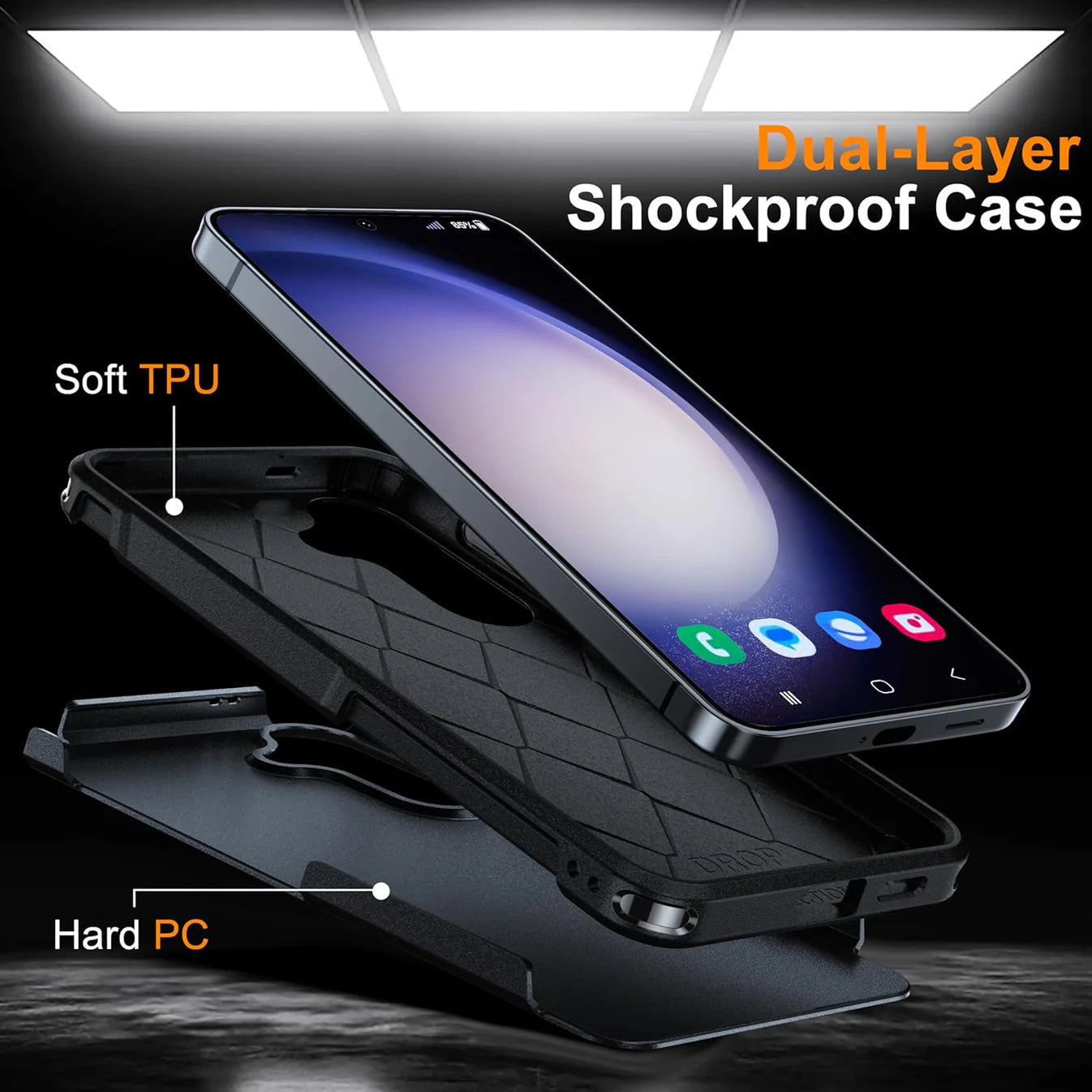 OAKTREE Samsung A36 5G Shockproof Military Grade Protection Case - Black