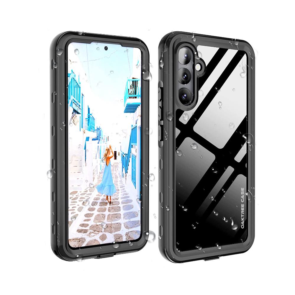 Oaktree Samsung Galaxy A34 5G Waterproof Full-Body Rugged Case - Black / Clear - OAKTREE CASE