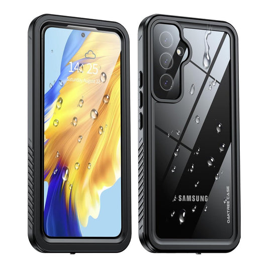 Oaktree Samsung Galaxy A55 5G Waterproof Full-Body Rugged Case - Black / Clear - OAKTREE CASE