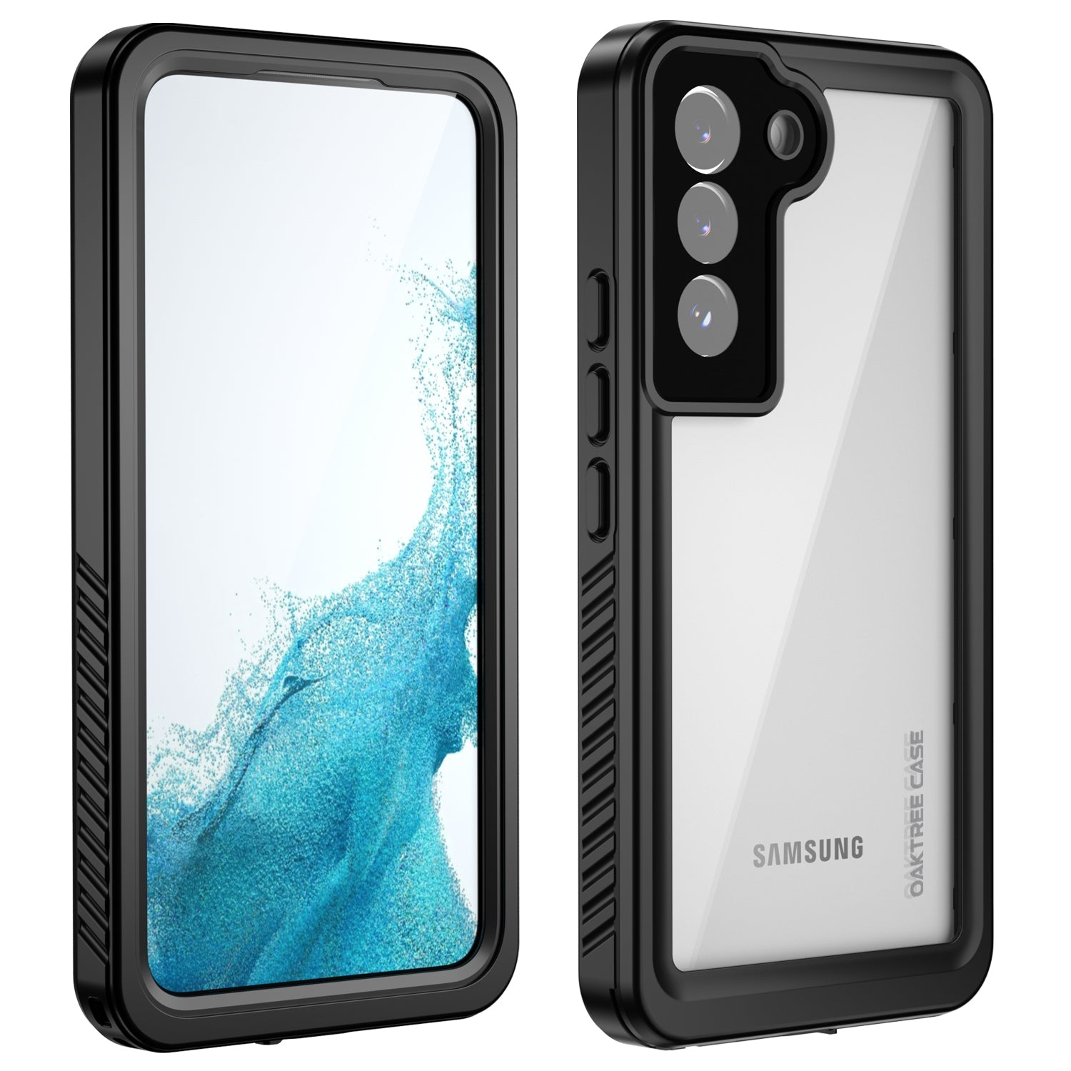 OAKTREE Samsung Galaxy S22 Shockproof Waterproof Rugged Case - Black/Clear - OAKTREE CASE