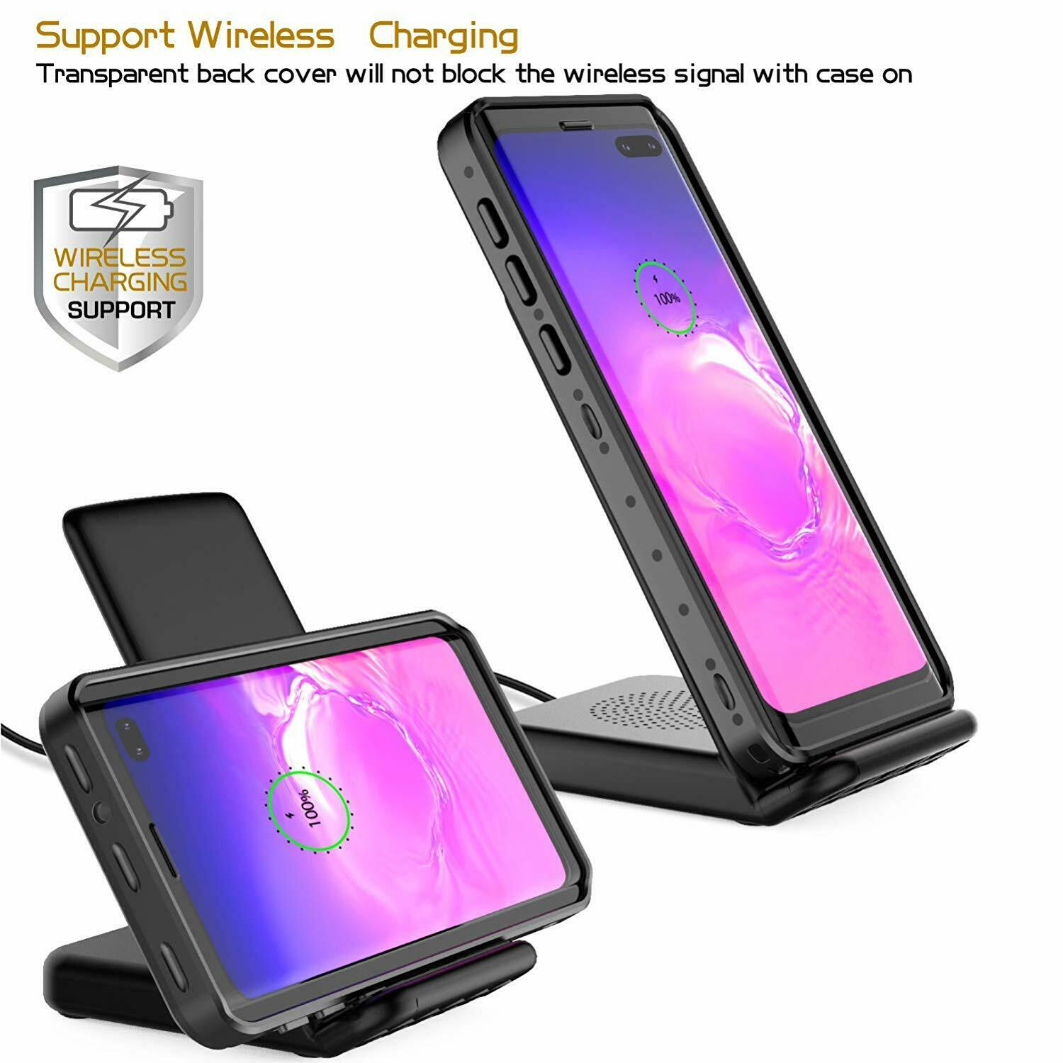 Galaxy S10 Shockproof Waterproof Rugged Full-Body Case Black