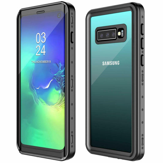 OAKTREE Shockproof Waterproof Rugged Case for Galaxy S10 - Black/ Clear - OAKTREE CASE