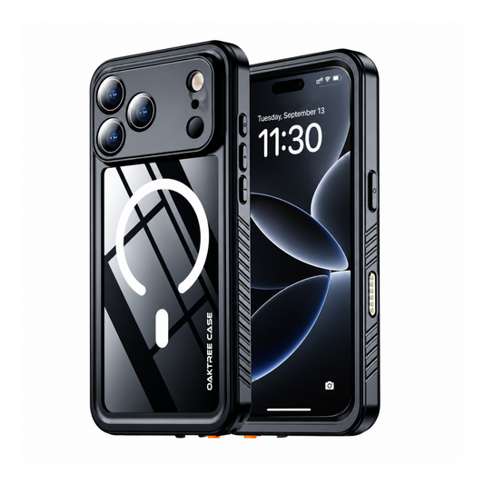OAKTREE iPhone 18 Pro Waterproof Case – Full-Body 360° Shockproof MagSafe Cover with HD Screen Protector