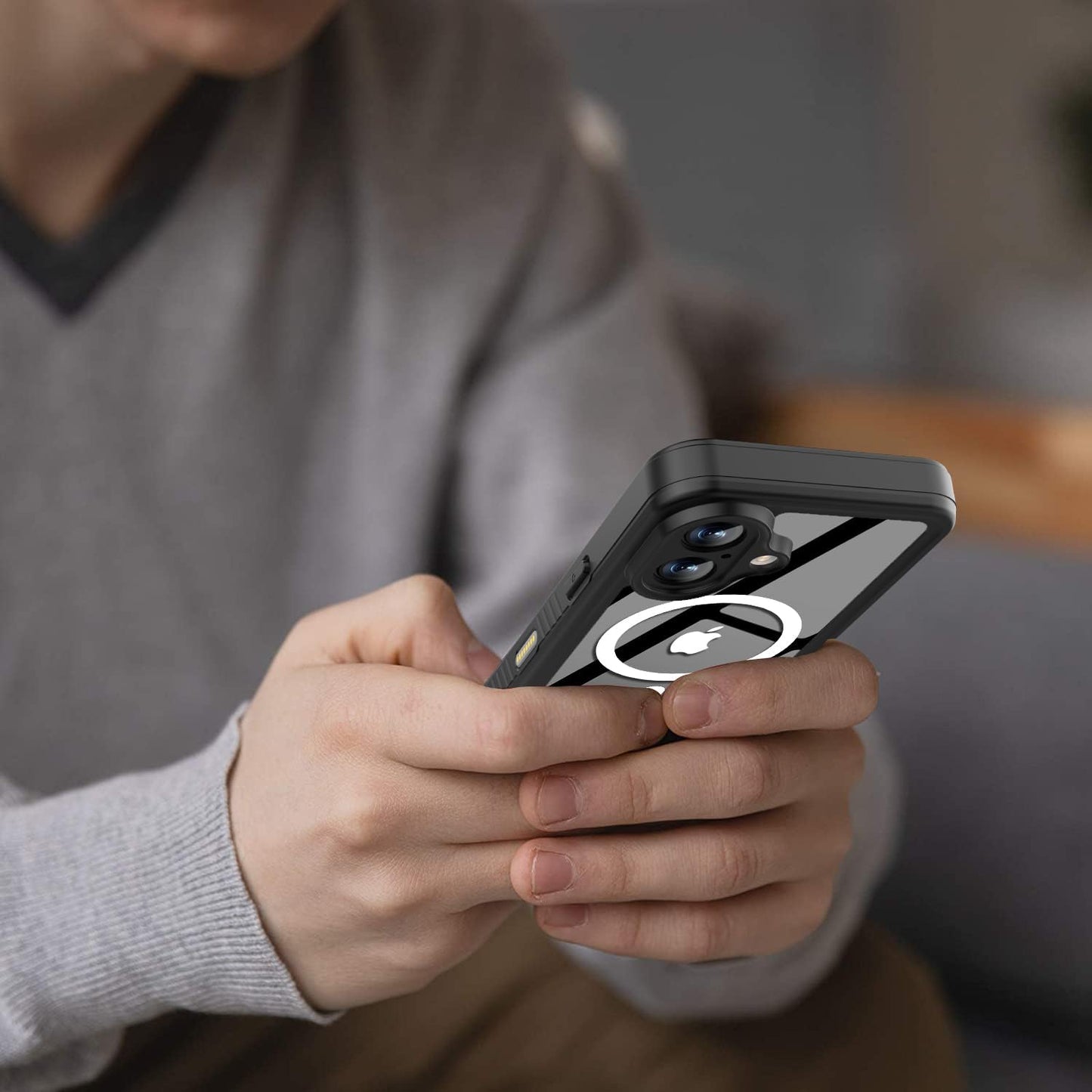 OAKTREE iPhone 17 (6.3") Waterproof Case – Full-Body 360° Shockproof MagSafe Cover with HD Screen Protector