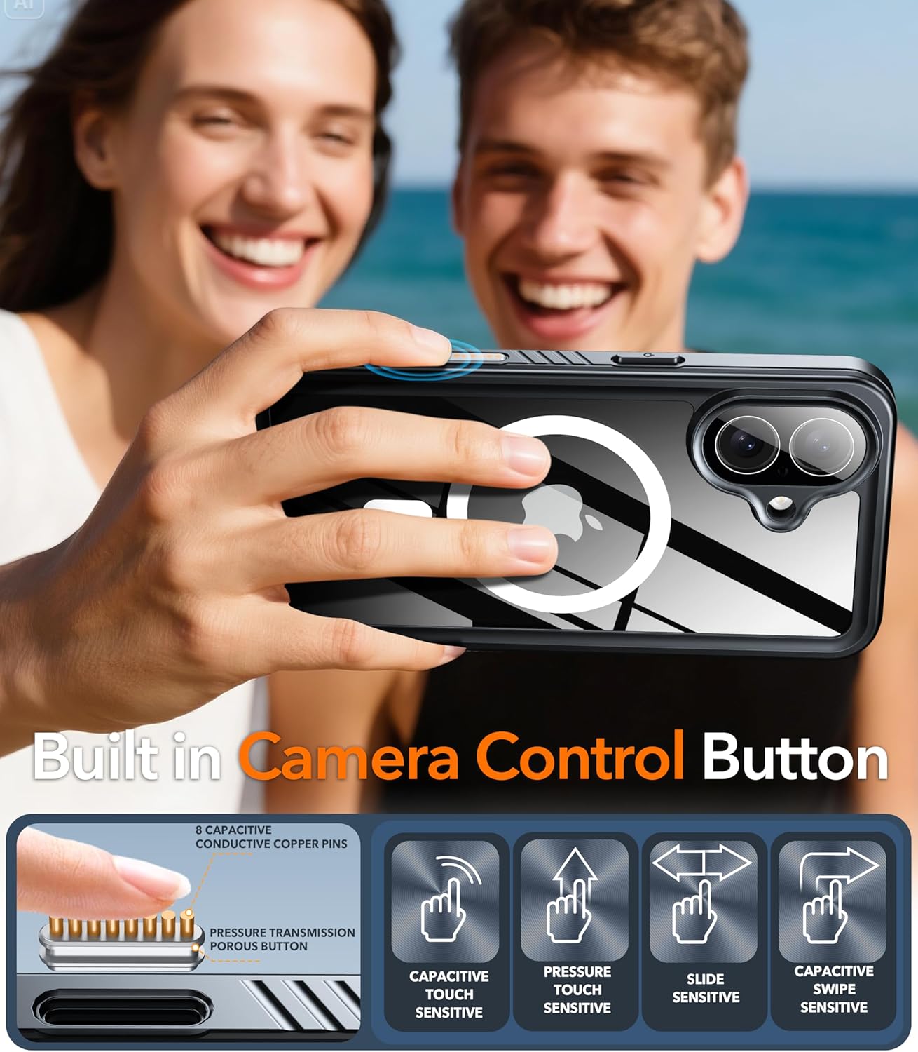 OAKTREE iPhone 17 (6.3") Waterproof Case – Full-Body 360° Shockproof MagSafe Cover with HD Screen Protector