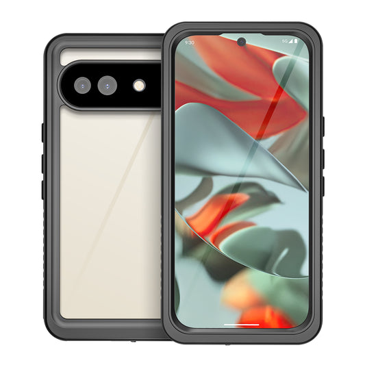 OAKTREE Google Pixel 9A Waterproof Full-Body Drop-Proof Rugged Case - Black/Clear