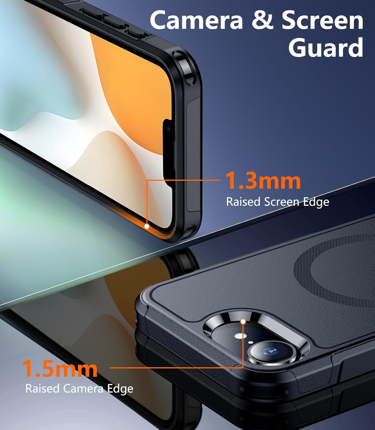 OAKTREE iPhone 16e Magsafe Shockproof Military Grade Protection Case - Black