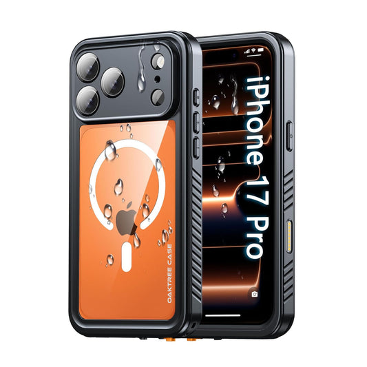 OAKTREE iPhone 17 Pro Waterproof Case – Full-Body 360° Shockproof MagSafe Cover with HD Screen Protector