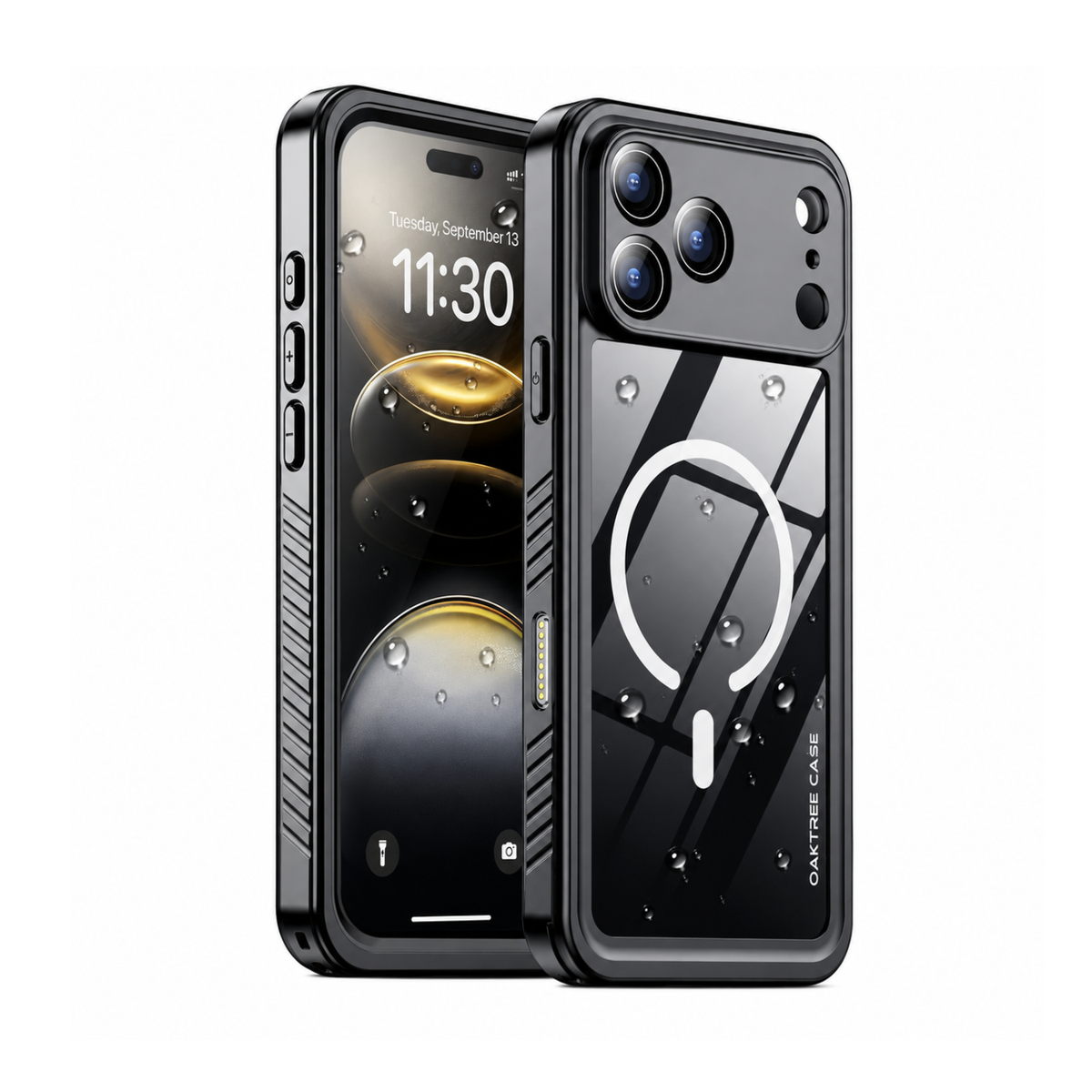 OAKTREE iPhone 18 Pro Max Waterproof Case – Full-Body 360° Shockproof MagSafe Cover with HD Screen Protector