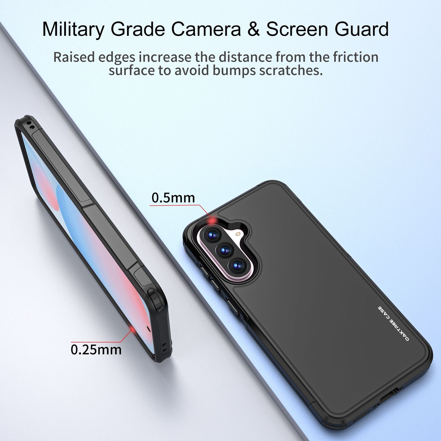 OAKTREE Samsung A36 5G Shockproof Military Grade Protection Case - Black