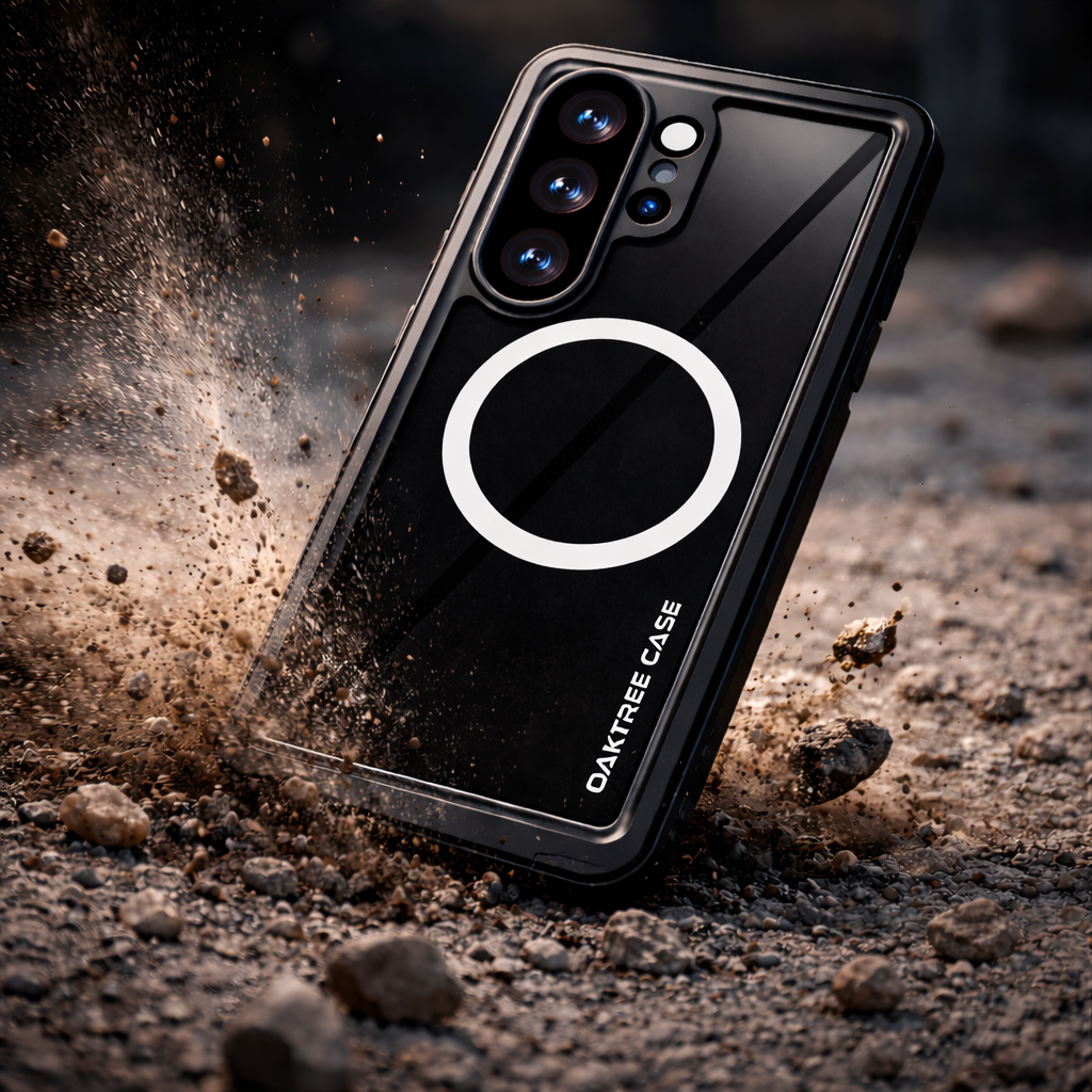 OAKTREE Samsung Galaxy S26 Ultra 6.9" Waterproof Full-Body Magsafe Fast Charging Case - Black/Clear