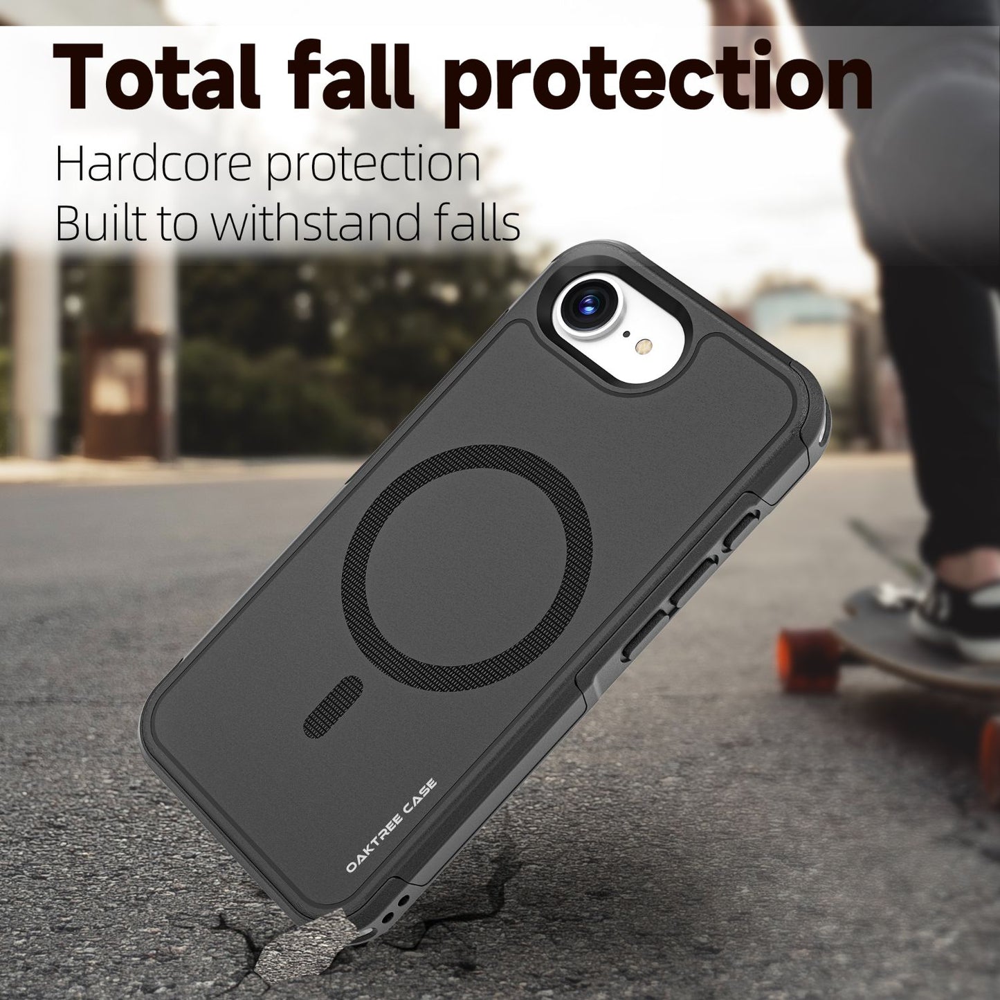 OAKTREE iPhone 16e Magsafe Shockproof Military Grade Protection Case - Black