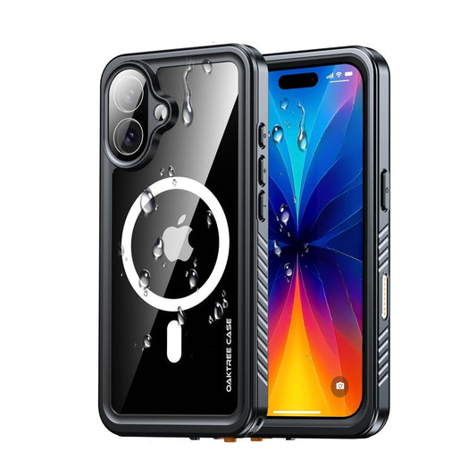 OAKTREE iPhone 17 (6.3") Waterproof Case – Full-Body 360° Shockproof MagSafe Cover with HD Screen Protector