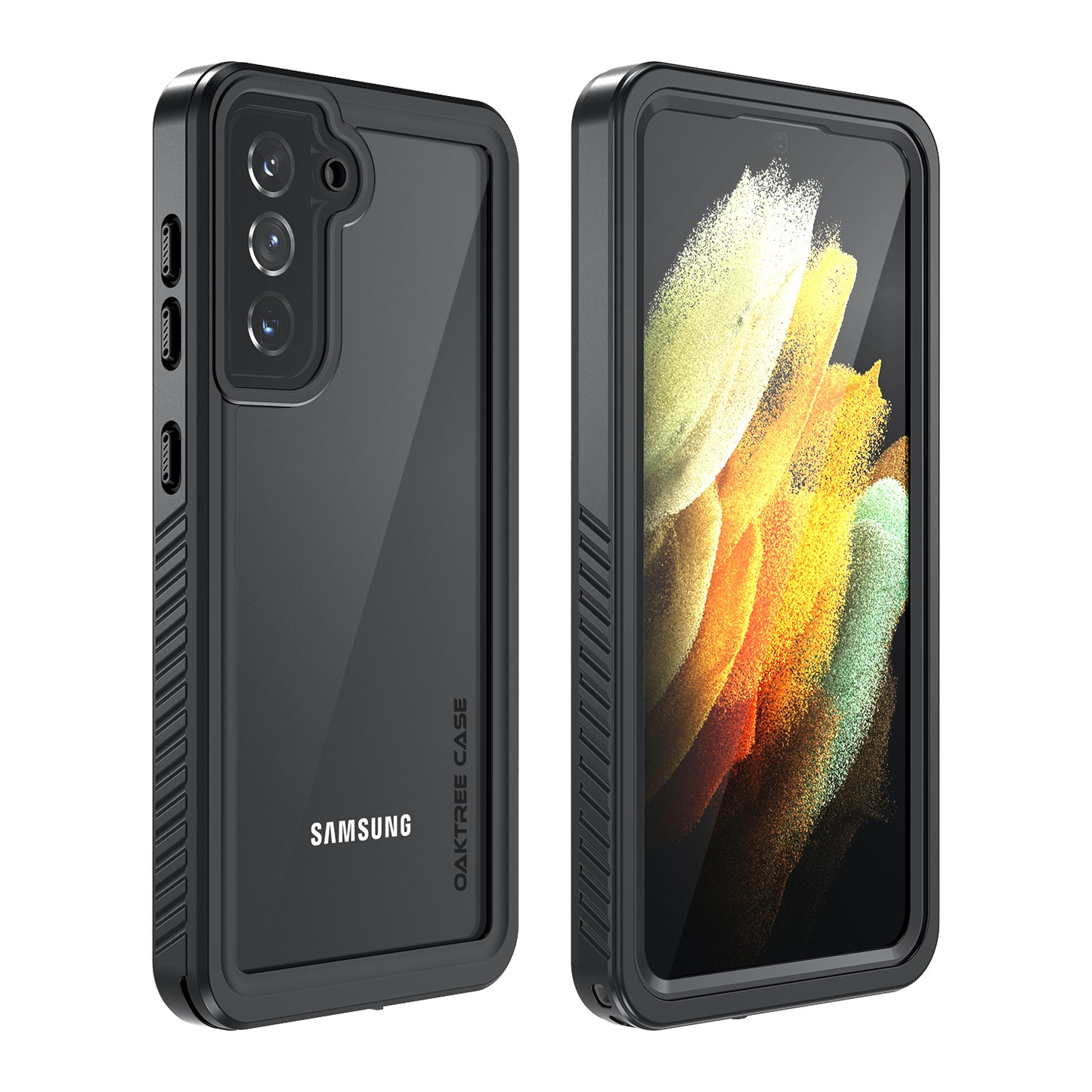 OAKTREE Samsung Galaxy S21 Shockproof Waterproof Rugged Case - Black/Clear