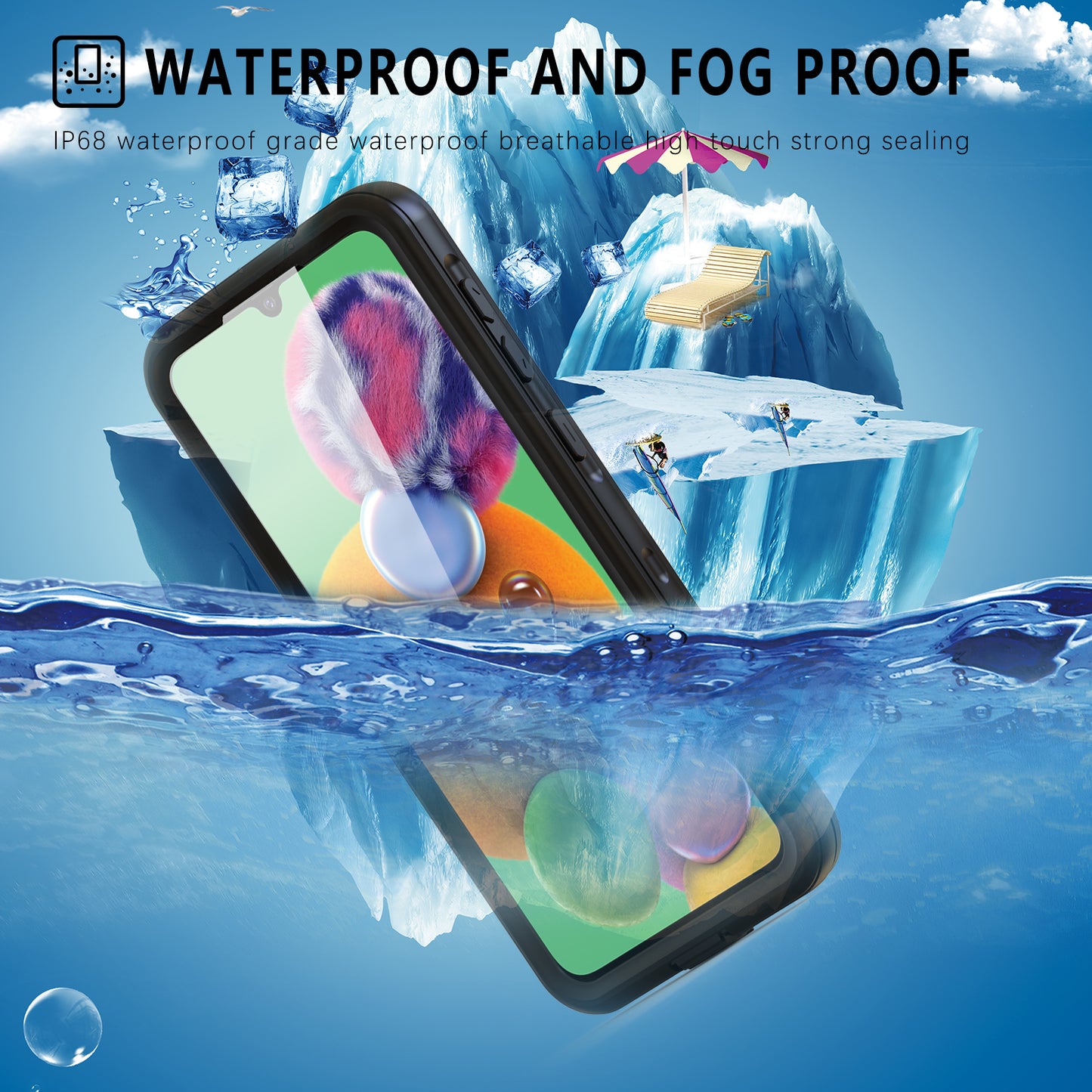 Oaktree Samsung Galaxy A33 5G Waterproof Full-Body Rugged Case - Black / Clear