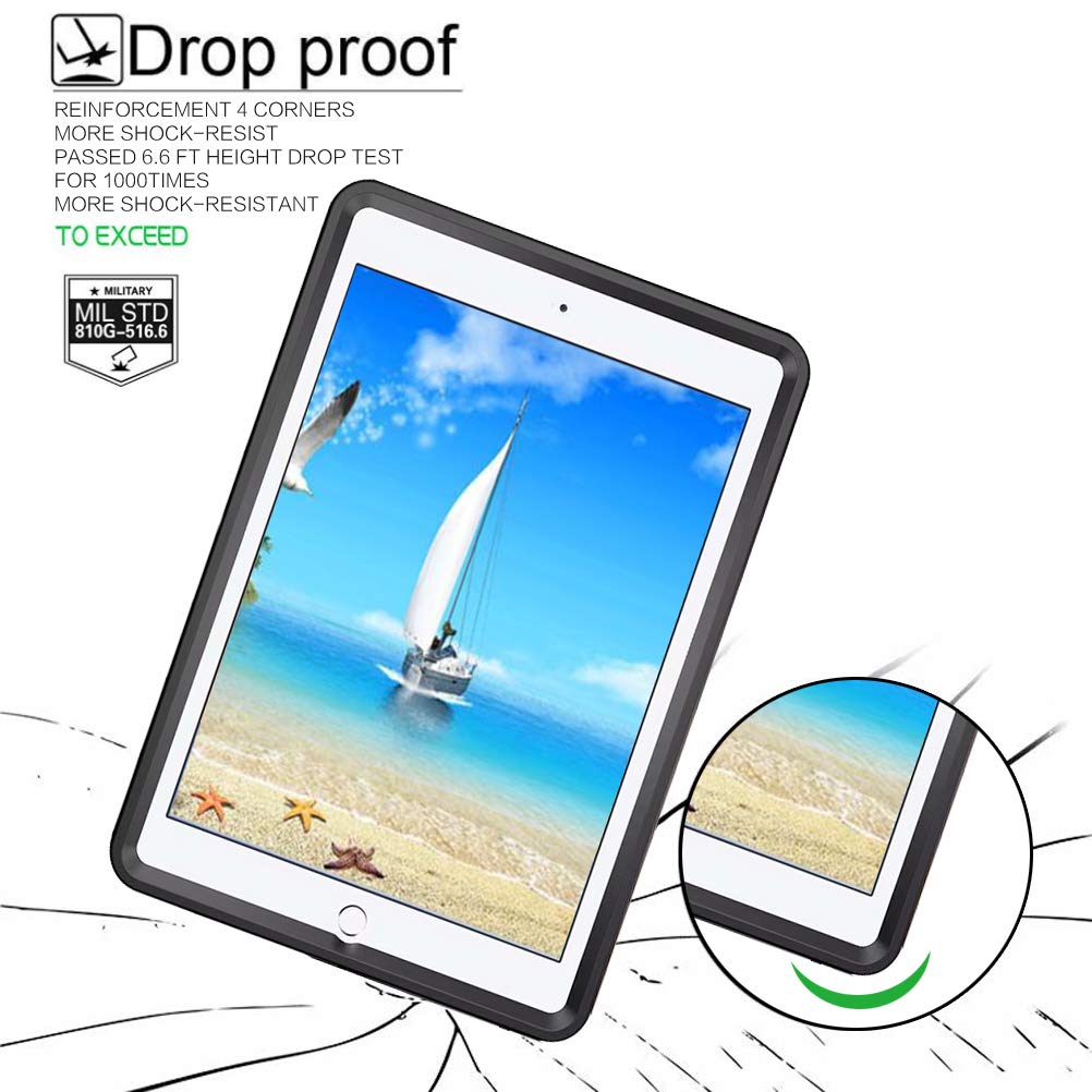 OAKTREE WaterProof Rugged Case for iPad Pro 10.5"/Air 3 (2019)10.5" - Black