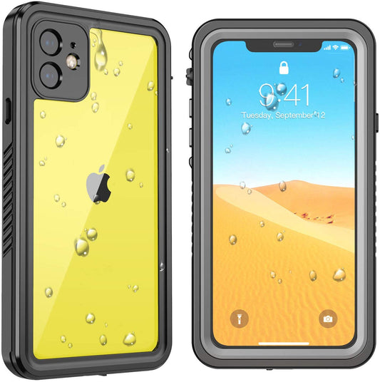 OakTree Shockproof Waterproof Rugged Case for iPhone 11 6.1 inch - Black/Clear