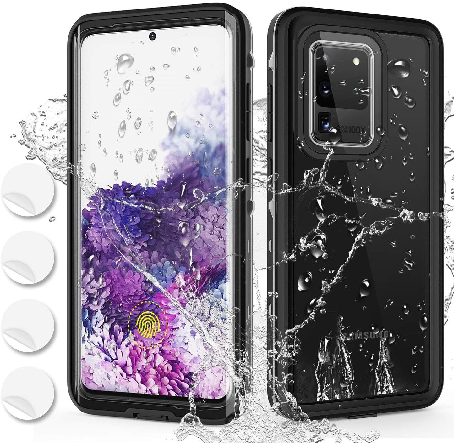 OAKTREE Samsung Galaxy S20 5G Shockproof Waterproof Full-Body Rugged Case - Black/Clear