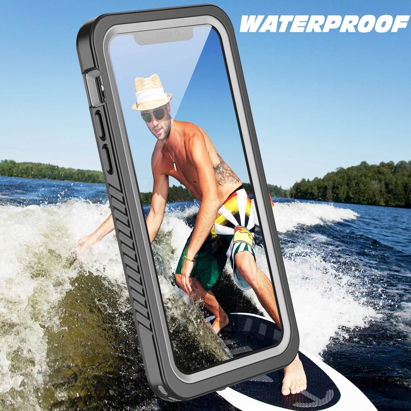 OAKTREE iPhone 11 Pro Shockproof Waterproof Full-Body Rugged Case - Black/Clear