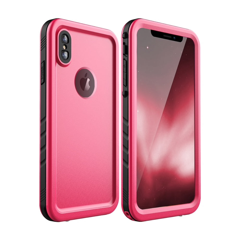 OAKTREE Waterproof Shockproof Rugged Case for iPhone Xs /X - Pink