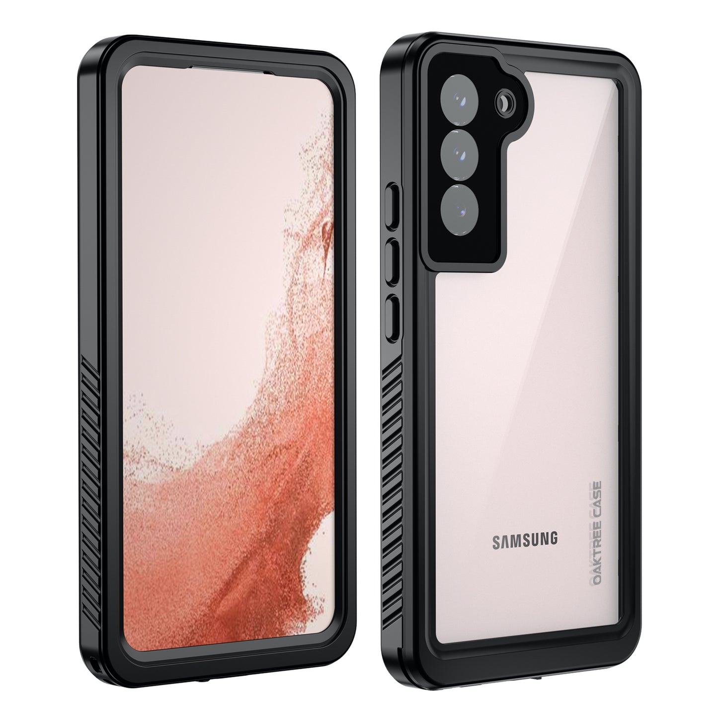 OAKTREE Samsung Galaxy S22+ Plus Shockproof Waterproof Rugged Case - Black/Clear